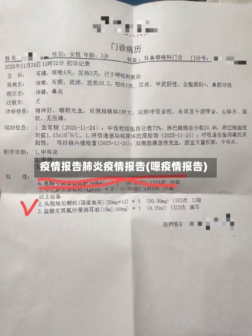 疫情报告肺炎疫情报告(嗯疫情报告)